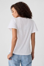 Gap White ForeverSoft Slub Short Sleeve T-Shirt - Image 2 of 5