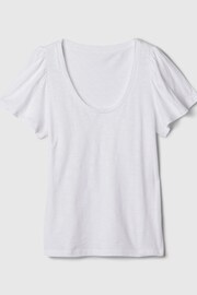 Gap White ForeverSoft Slub Short Sleeve T-Shirt - Image 5 of 5