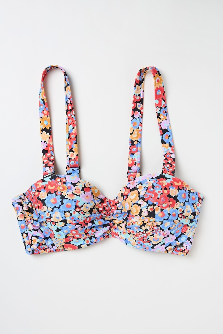 FatFace Beck Multi Pop Floral Bikini Top - Image 7 of 7