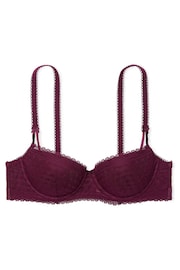 Victoria's Secret PINK Purple Rose Dainty Dot Lightly Lined Balcony Lace Bra - Image 3 of 4