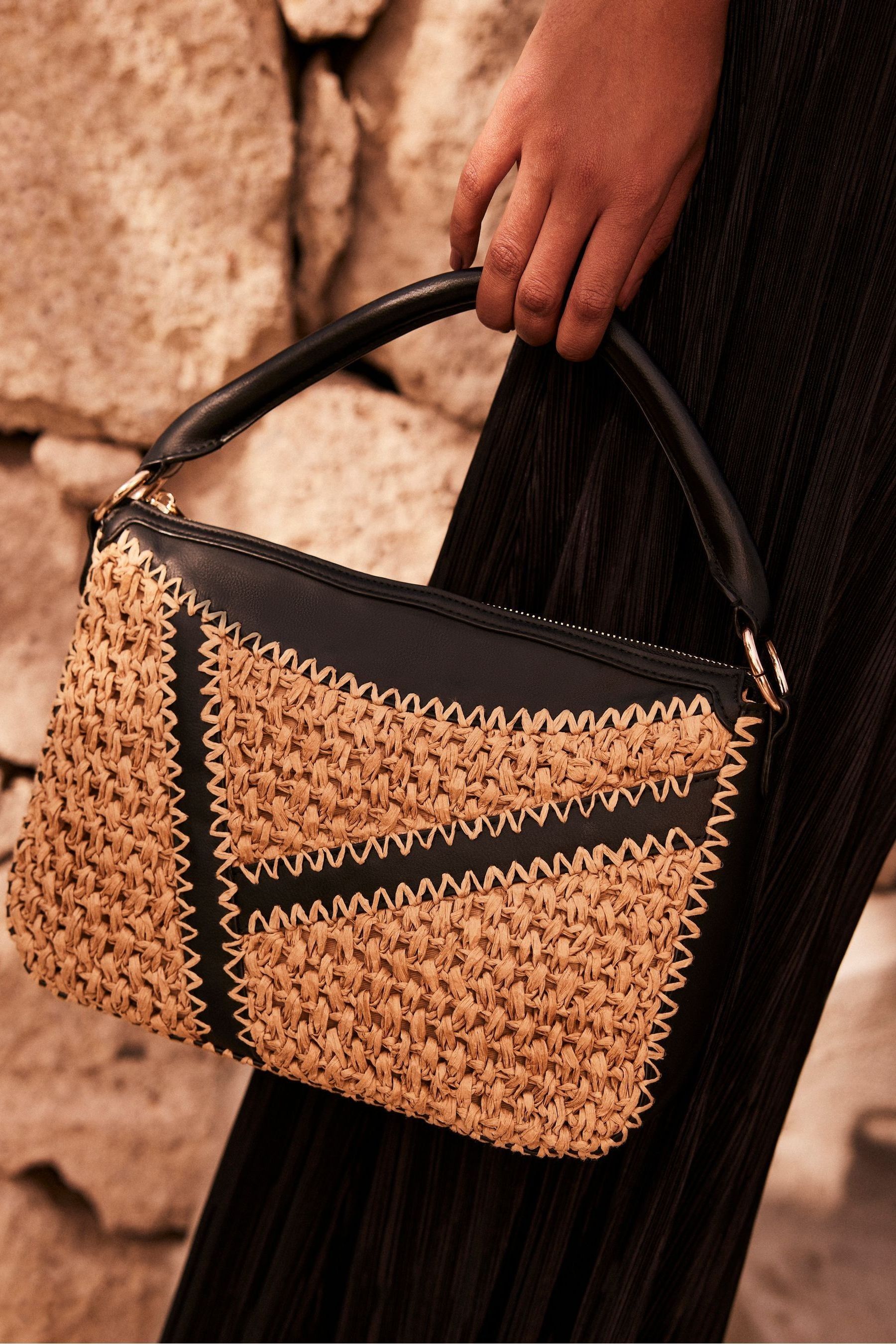 Woven crossbody bag best sale