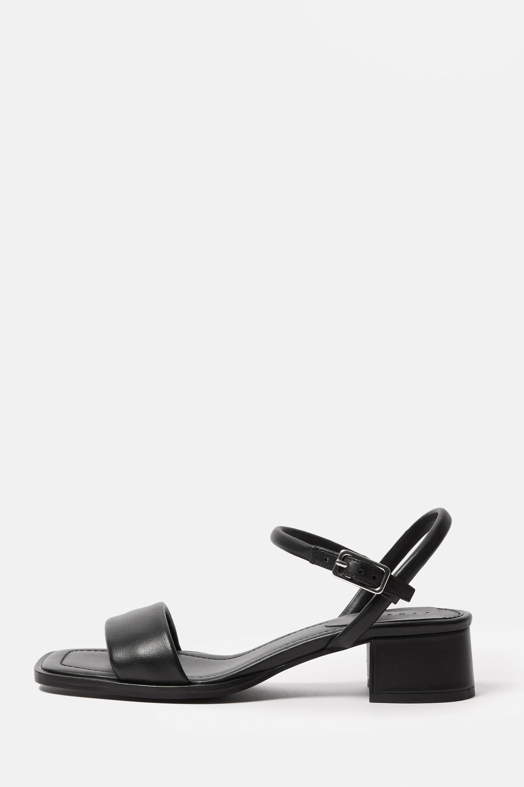 Buy Jigsaw Black Leather Adel Heeled Sandals from Next USA