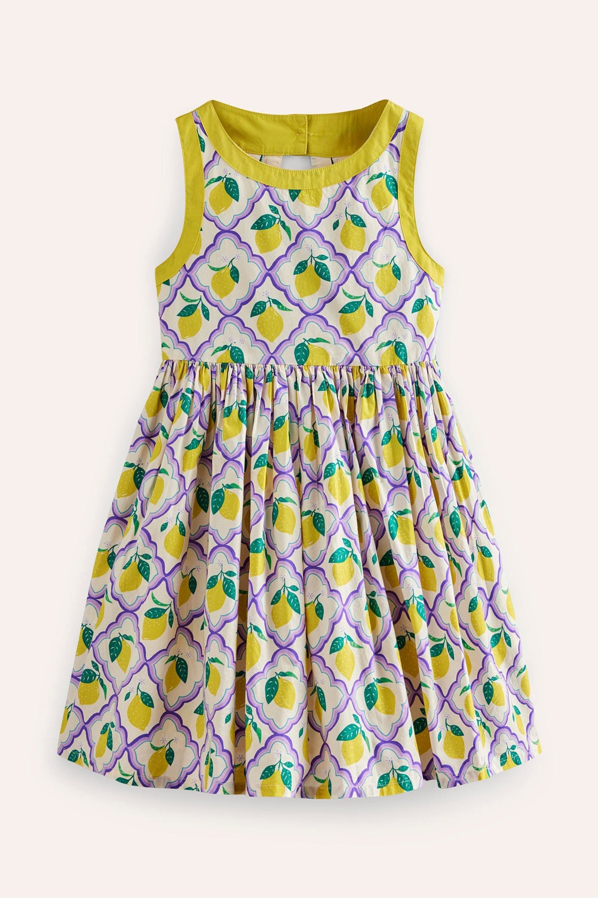 Boden Purple Back Detail Lemon Dress - Image 2 of 4