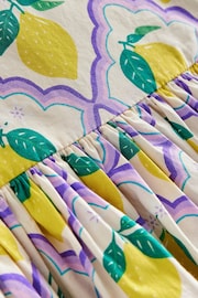 Boden Purple Back Detail Lemon Dress - Image 4 of 4