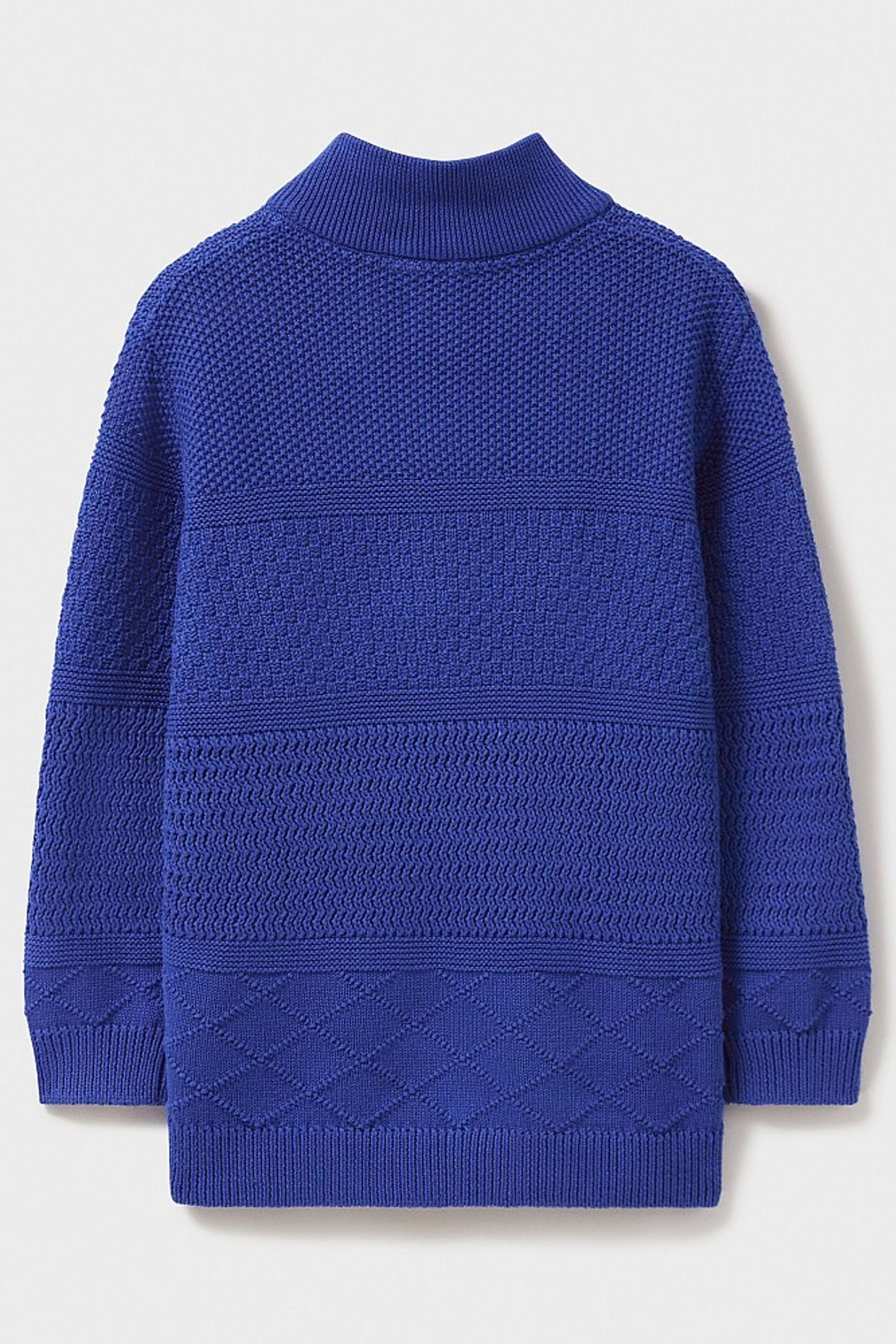 Crew Clothing Jacquard Half Zip Jumper - Image 3 of 4