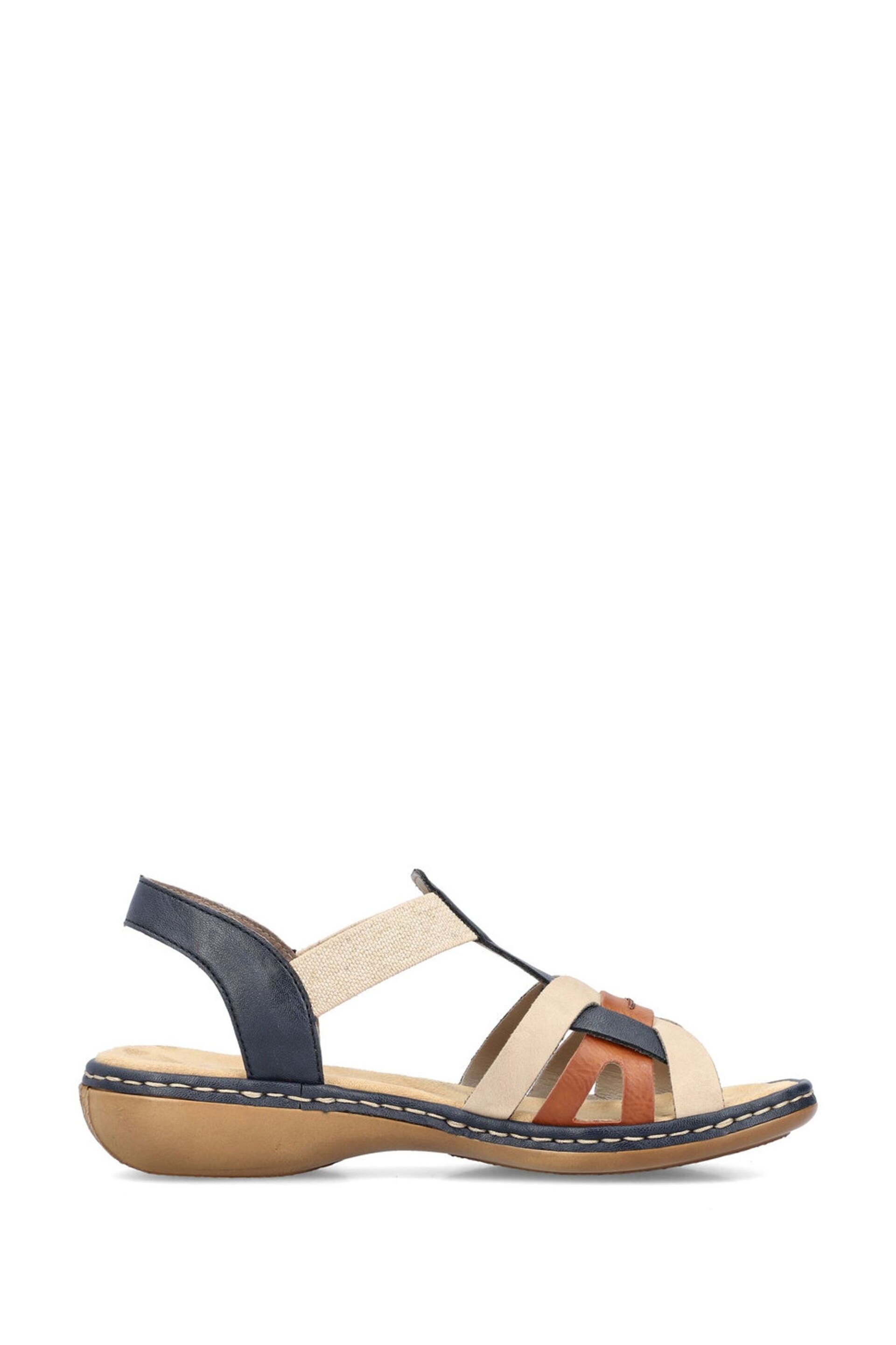 Rieker Womens Elastic Stretch Sandals - Image 2 of 10