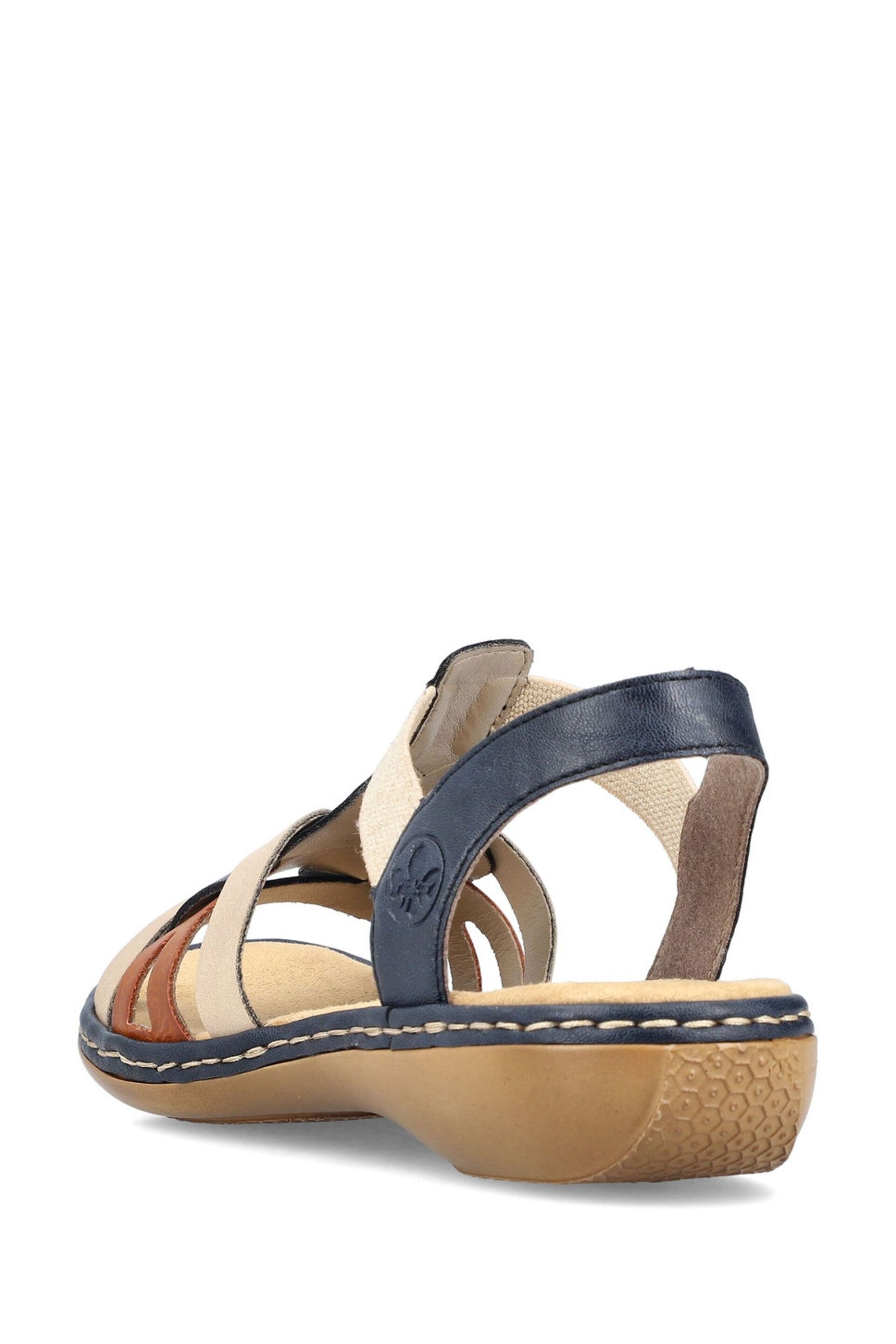 Rieker Womens Elastic Stretch Sandals - Image 3 of 10