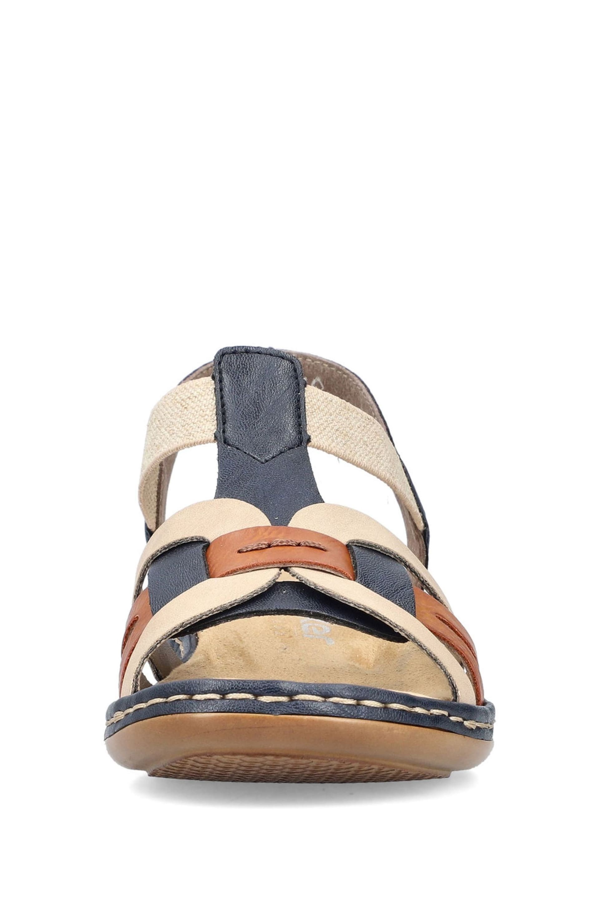Rieker Womens Elastic Stretch Sandals - Image 6 of 10