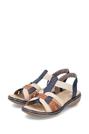 Rieker Womens Elastic Stretch Sandals - Image 8 of 10