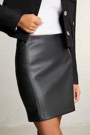 Lipsy Black Faux Leather Mini Skirt - Image 3 of 4