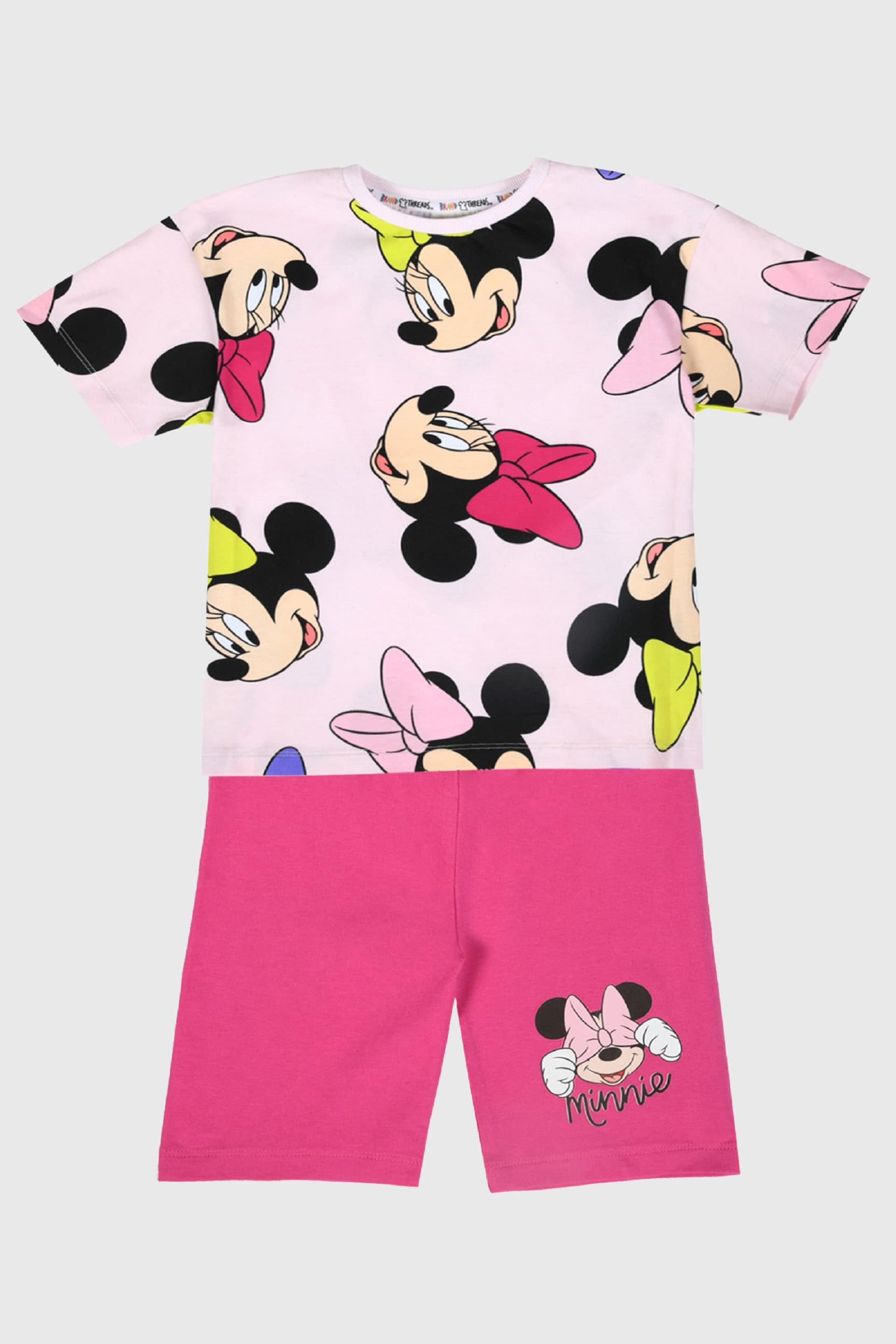 Brand Threads Pink Disney Minnie Mouse BoysT-Shirt and Shorts Set - Image 1 of 5