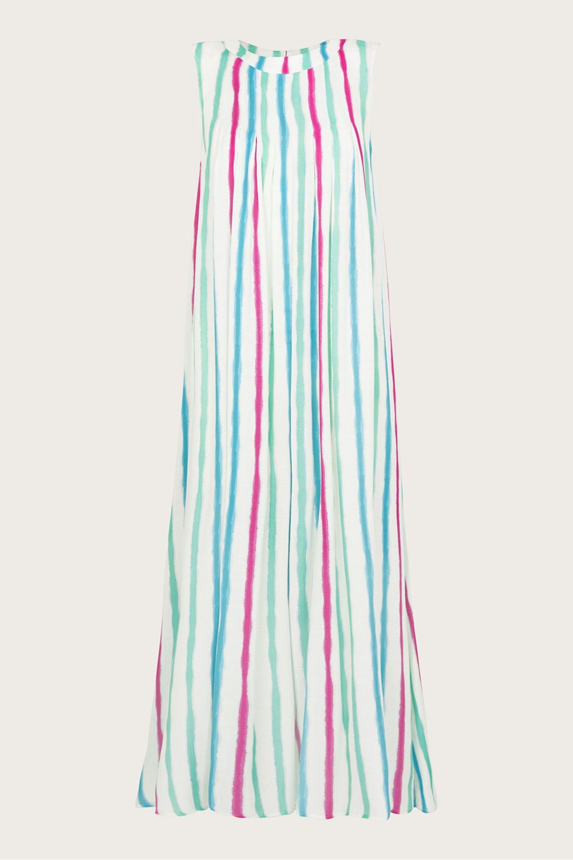 Monsoon Natural Sally Stripe Dress - Image 5 of 5