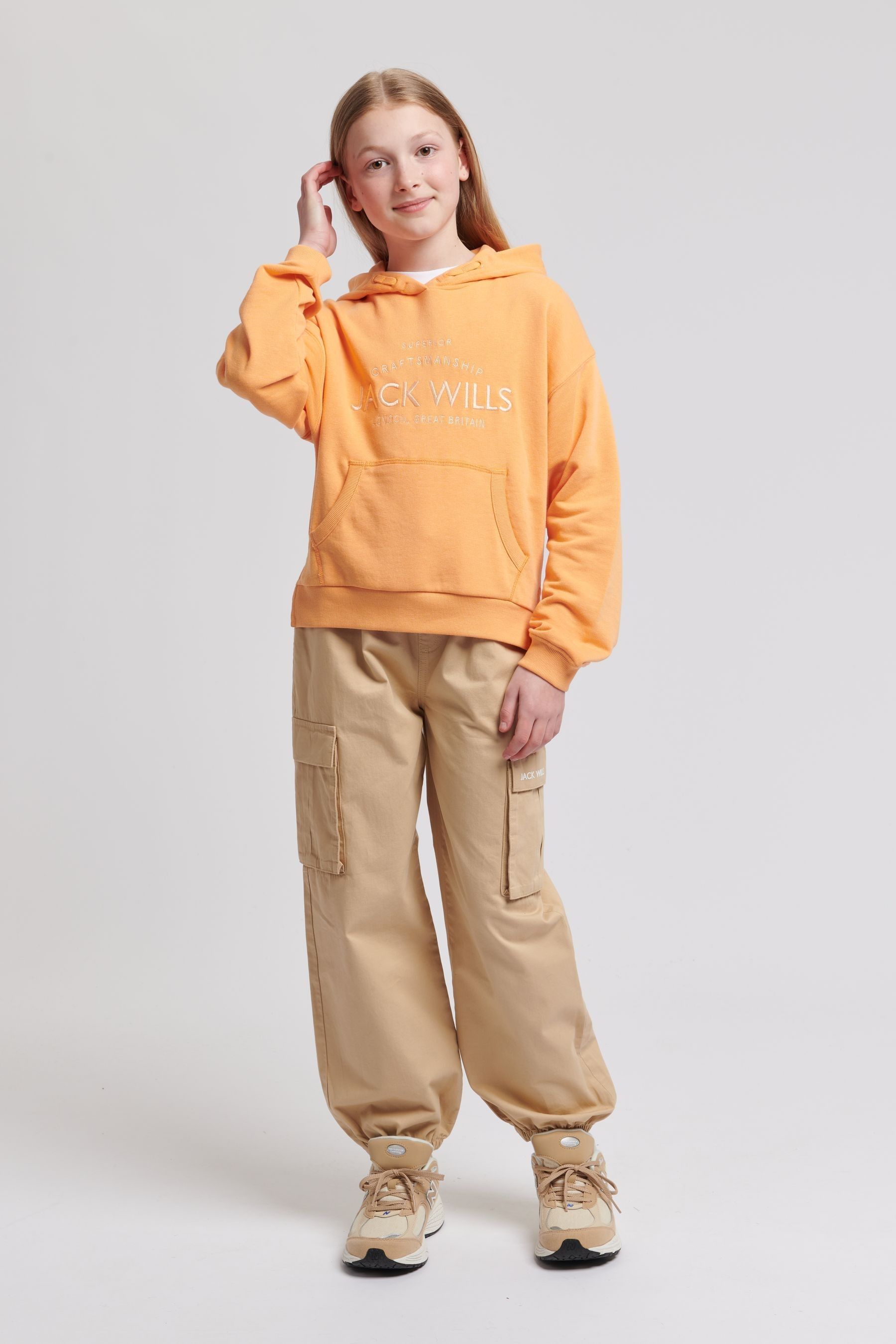 Buy Jack Wills Loose Fit Girls Parachute Brown Trousers from Next Luxembourg