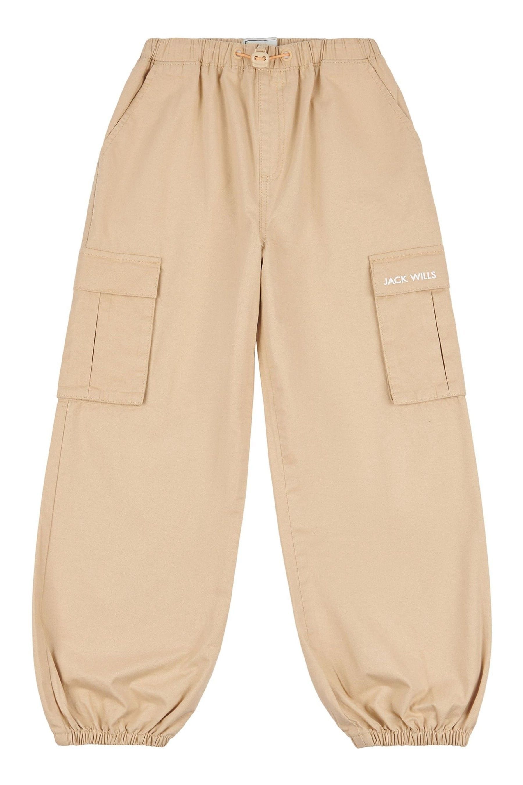 Buy Jack Wills Loose Fit Girls Parachute Brown Trousers from Next Luxembourg