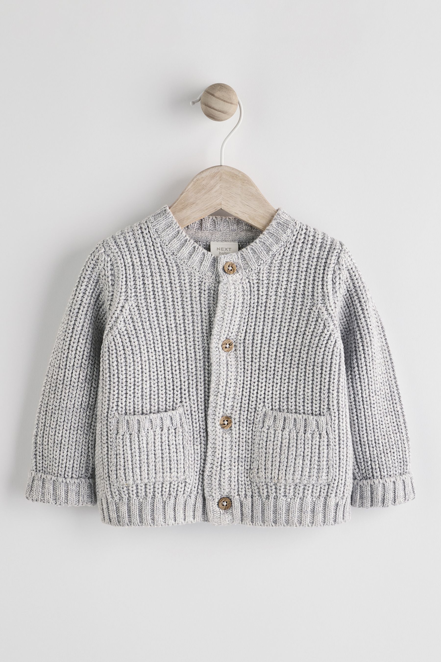 Baby grey knitted cardigan top