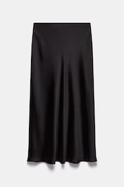 Mint Velvet Black Satin Maxi Slip Skirt - Image 3 of 4