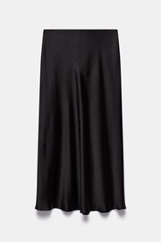 Mint Velvet Black Satin Maxi Slip Skirt - Image 4 of 4