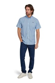 Raging Bull Blue Short Sleeve Ditsy Floral Print Shirt - Image 3 of 7