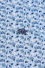 Raging Bull Blue Short Sleeve Ditsy Floral Print Shirt - Image 4 of 7