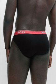 BOSS Black Stretch-Cotton Logo Waistband Boxer Briefs 3 Pack - Image 7 of 7