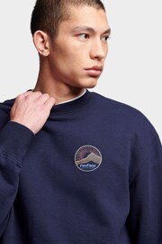 Penfield Mens Relaxed Fit Blue Circle Mountain Sweatshirt - Image 3 of 8