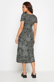 PixieGirl Petite Black Paisley Print Midi Smock Dress - Image 3 of 5