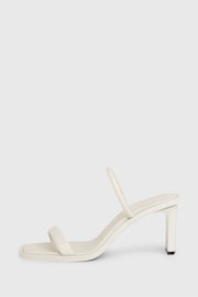 Calvin Klein White Leather Heel Mules - Image 1 of 2