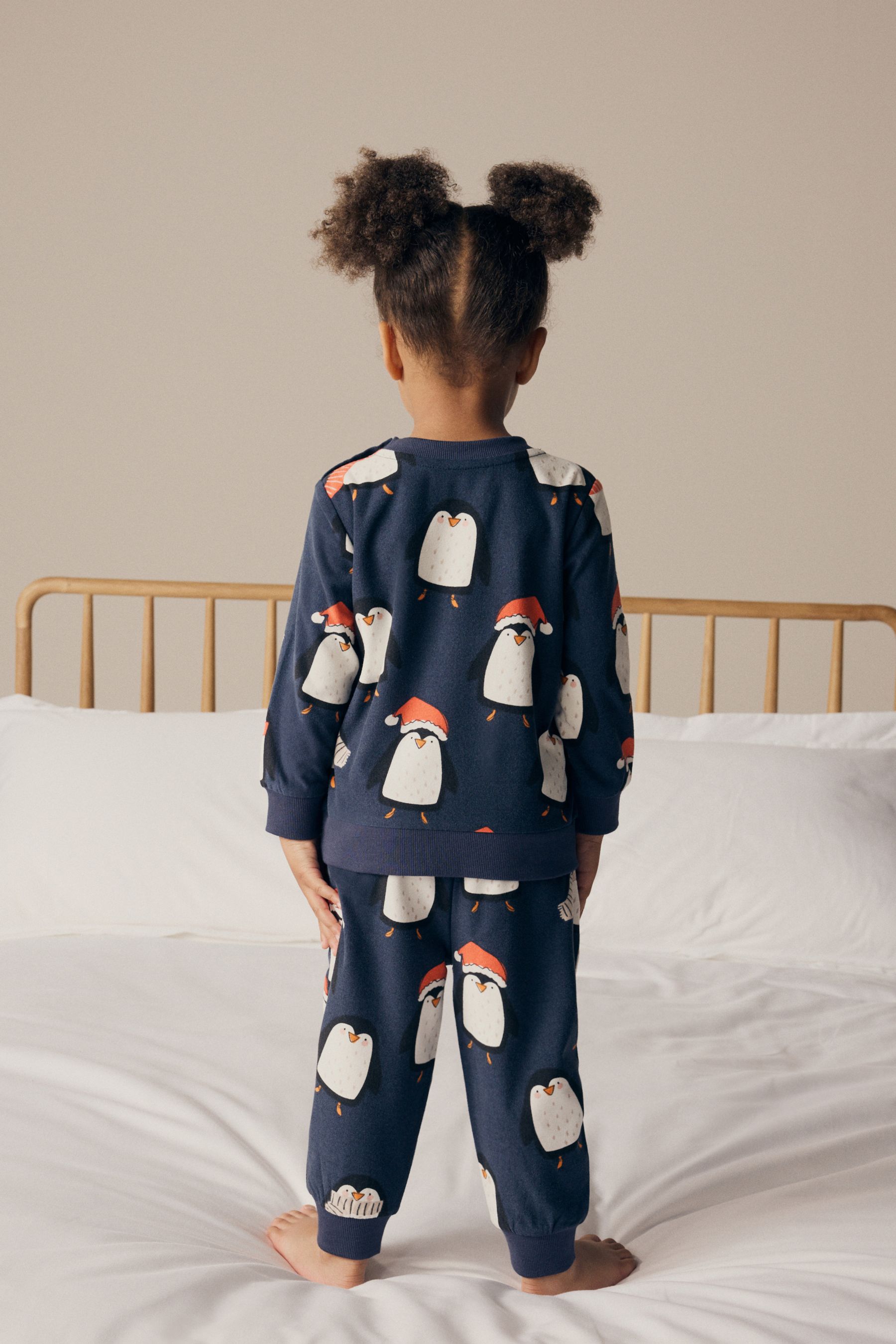 Buy Navy Blue Matching Family Kids Christmas Penguin Pyjamas 9mths 16yrs from the Next UK online shop