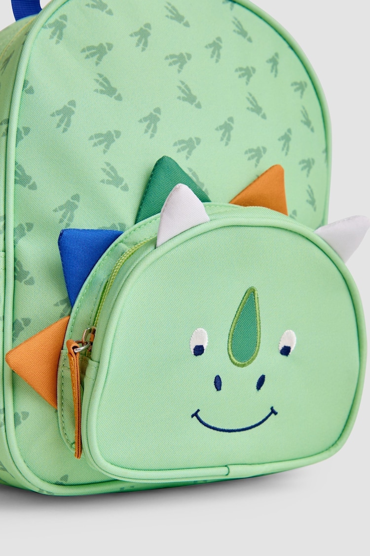 JoJo Maman Bébé Green Dino Character Backpack - Image 2 of 4