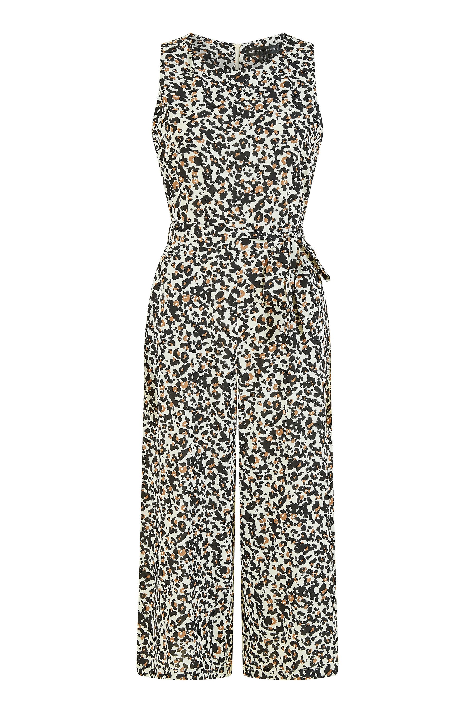 Black and leopard print jumpsuit cheap