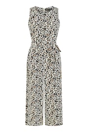 Mela Cream Animal Print Sleeveless Culotte Jumpsuit - Image 4 of 4