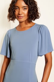 Friends Like These Blue ITY Angel Shorts Sleeve Midi Dress - Image 2 of 4