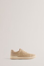 Ted Baker Natural Brentfd Leather Suede Cupsole Shoes - Image 1 of 5