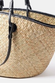 Mint Velvet Cream Straw Basket Bag - Image 4 of 4