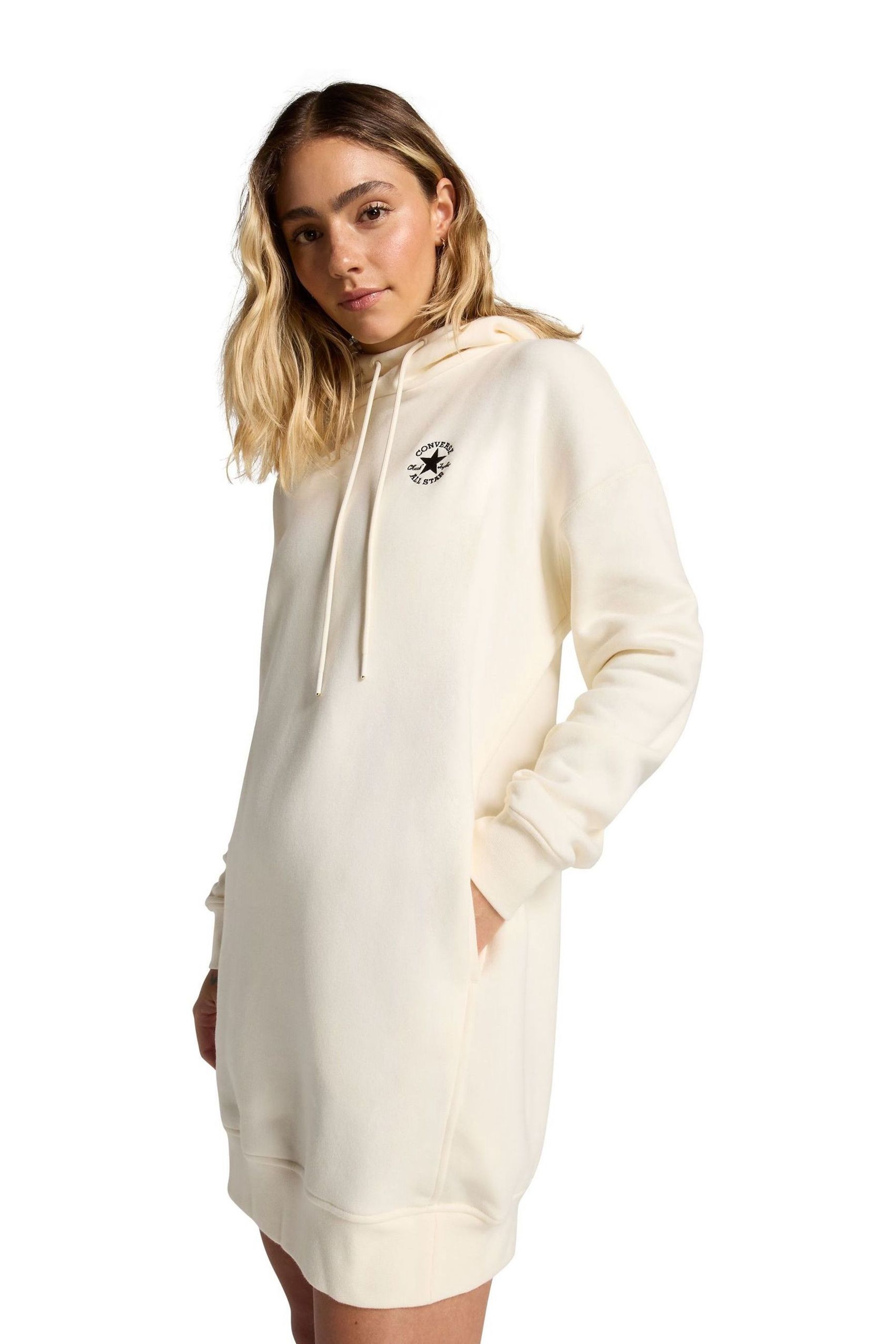 Cream hoodie dress online