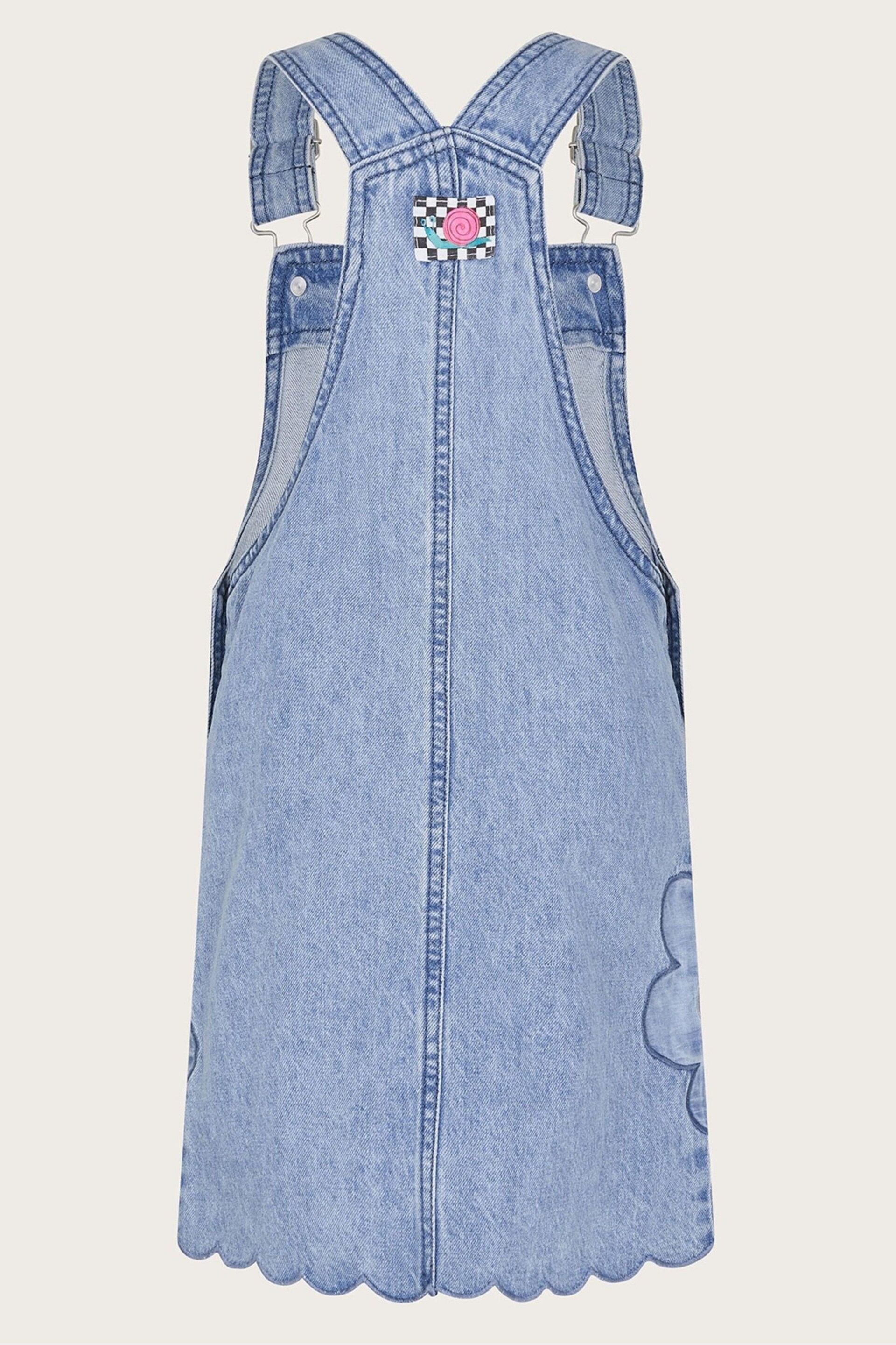 Monsoon Blue Denim Flower Pinafore - Image 2 of 3