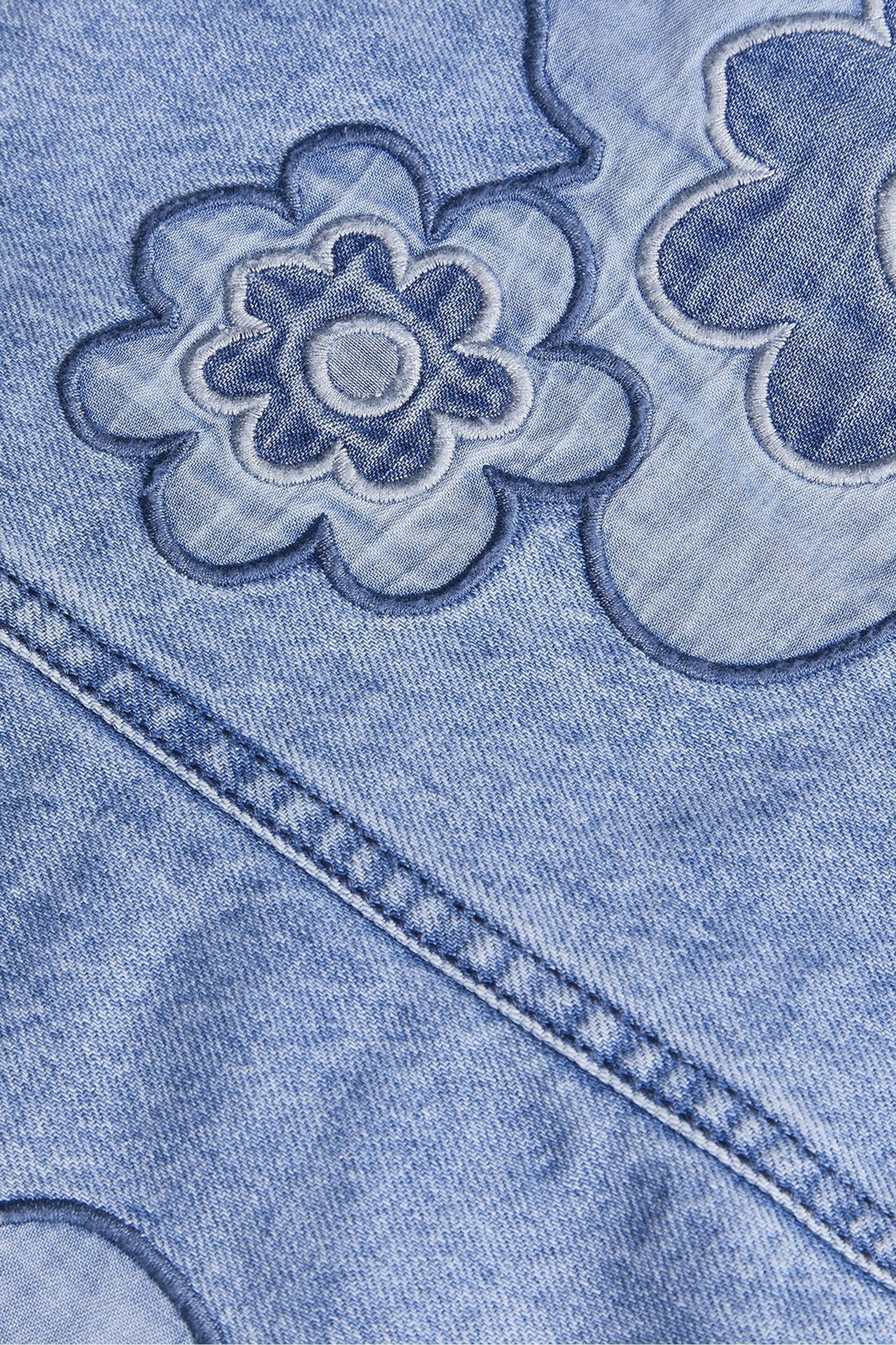 Monsoon Blue Denim Flower Pinafore - Image 3 of 3