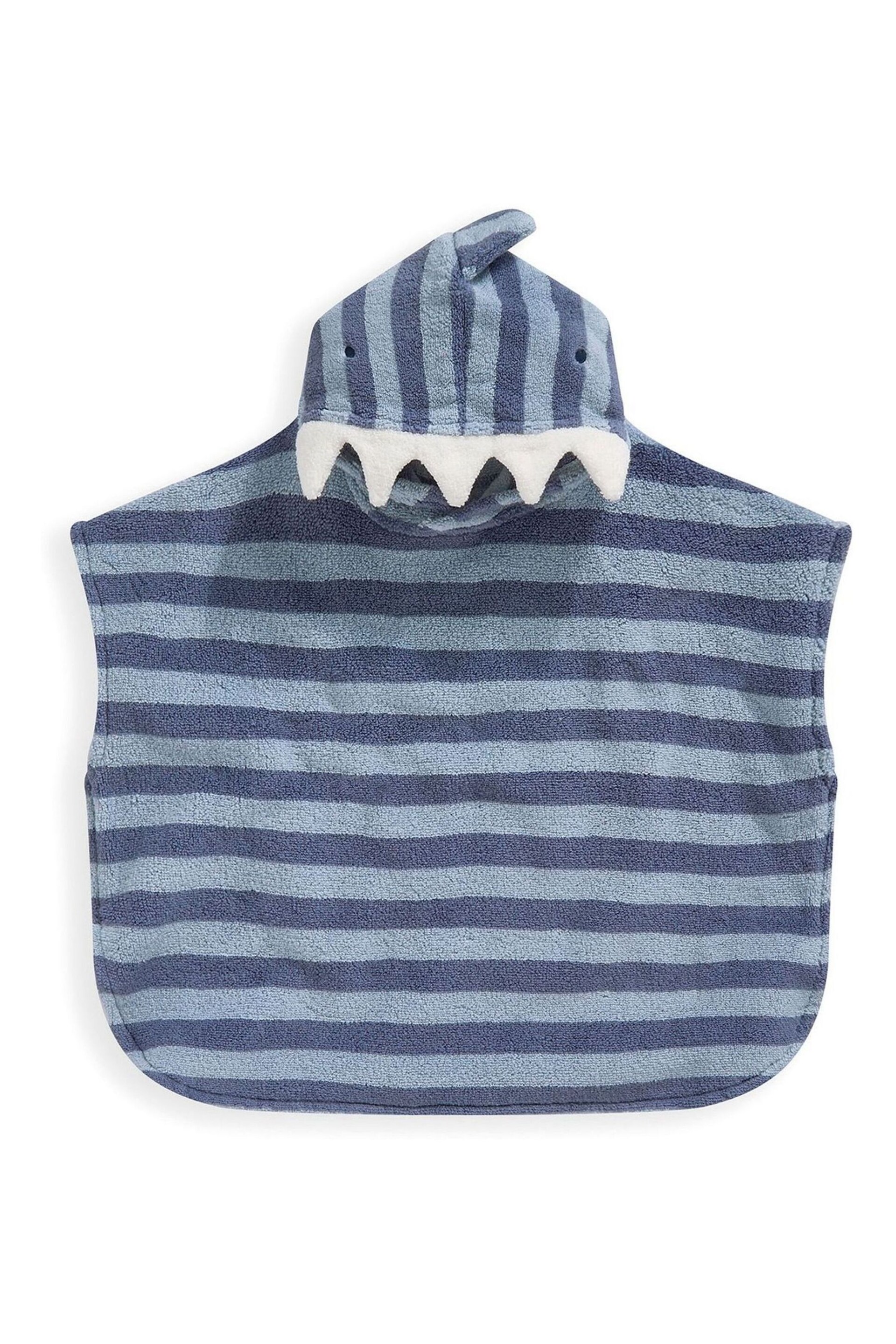 Mamas & Papas 3D Shark Hood Poncho - Image 4 of 4