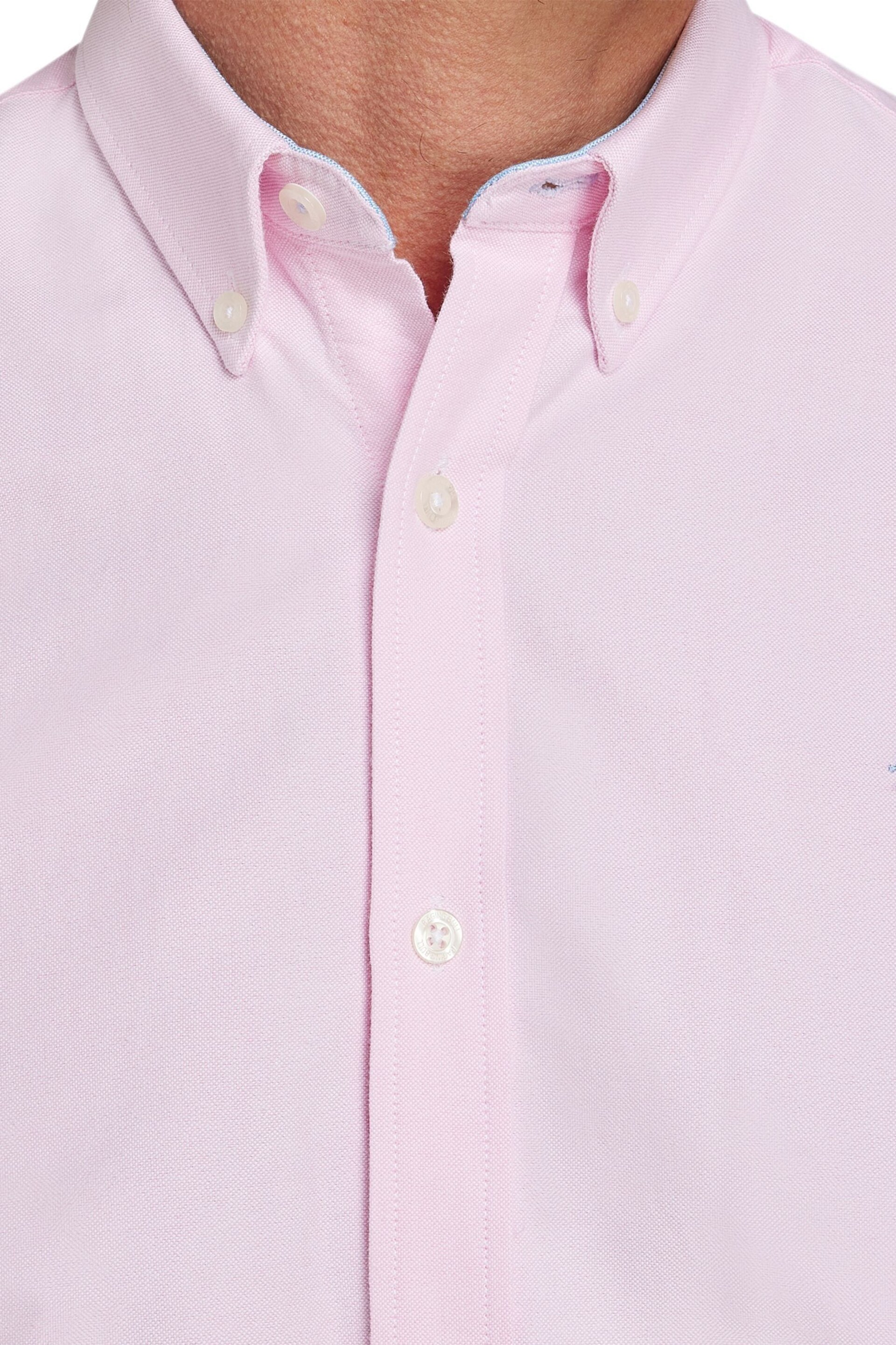 Raging Bull Pink Short Sleeve Lightweight Oxford Shirt - Image 4 of 7