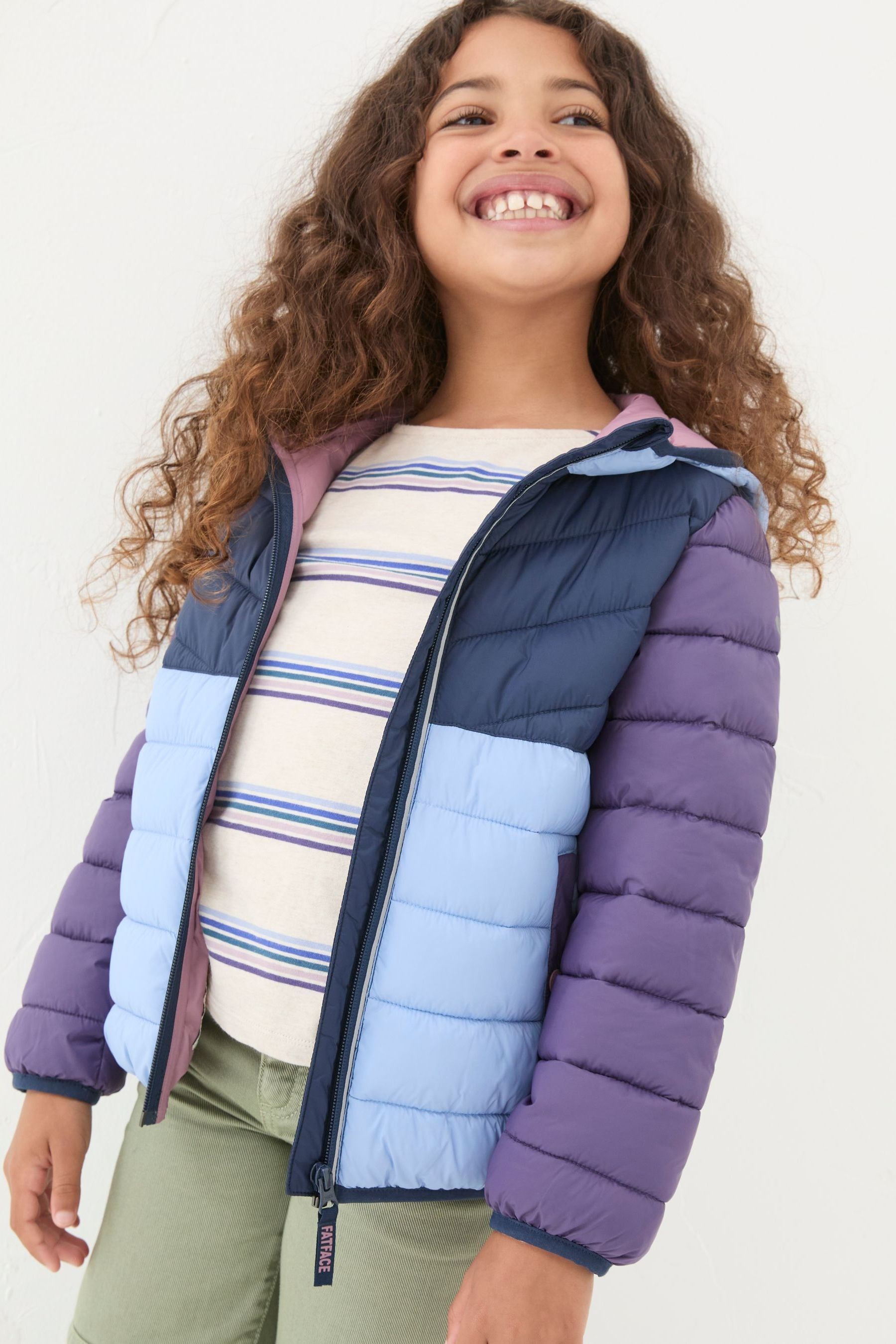 Buy FatFace Poppy Purple Padded Jacket from Next Luxembourg