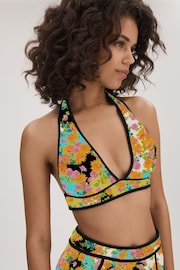 Florere Printed Plunge Neck Bikini Top - Image 1 of 5