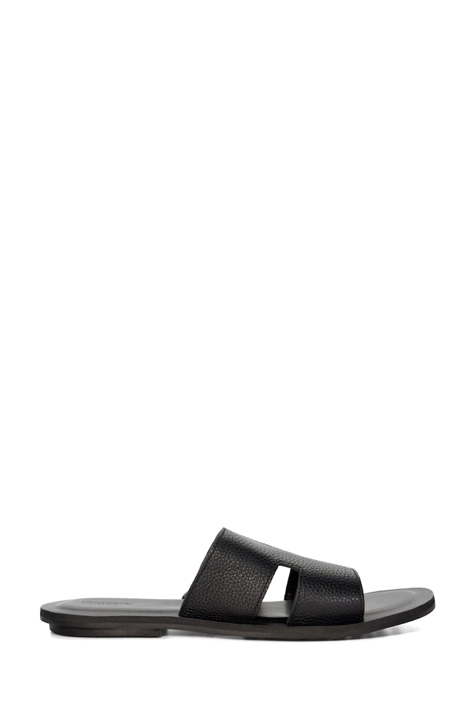 Dune black flat sandals hotsell