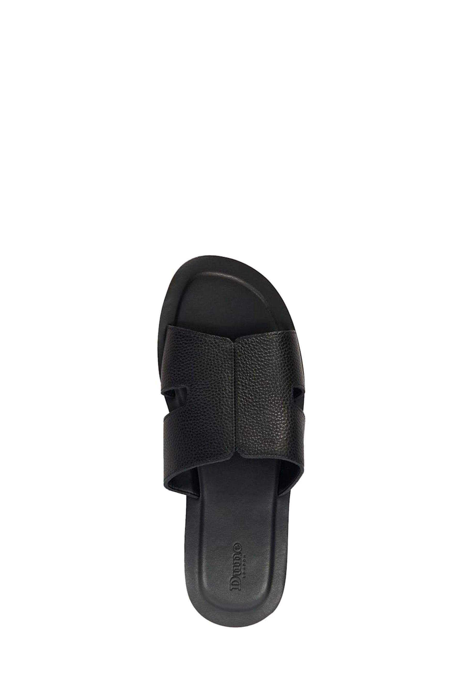 Buy Dune London Black Initially Tumbled Leather Flat Sandals from Next Luxembourg