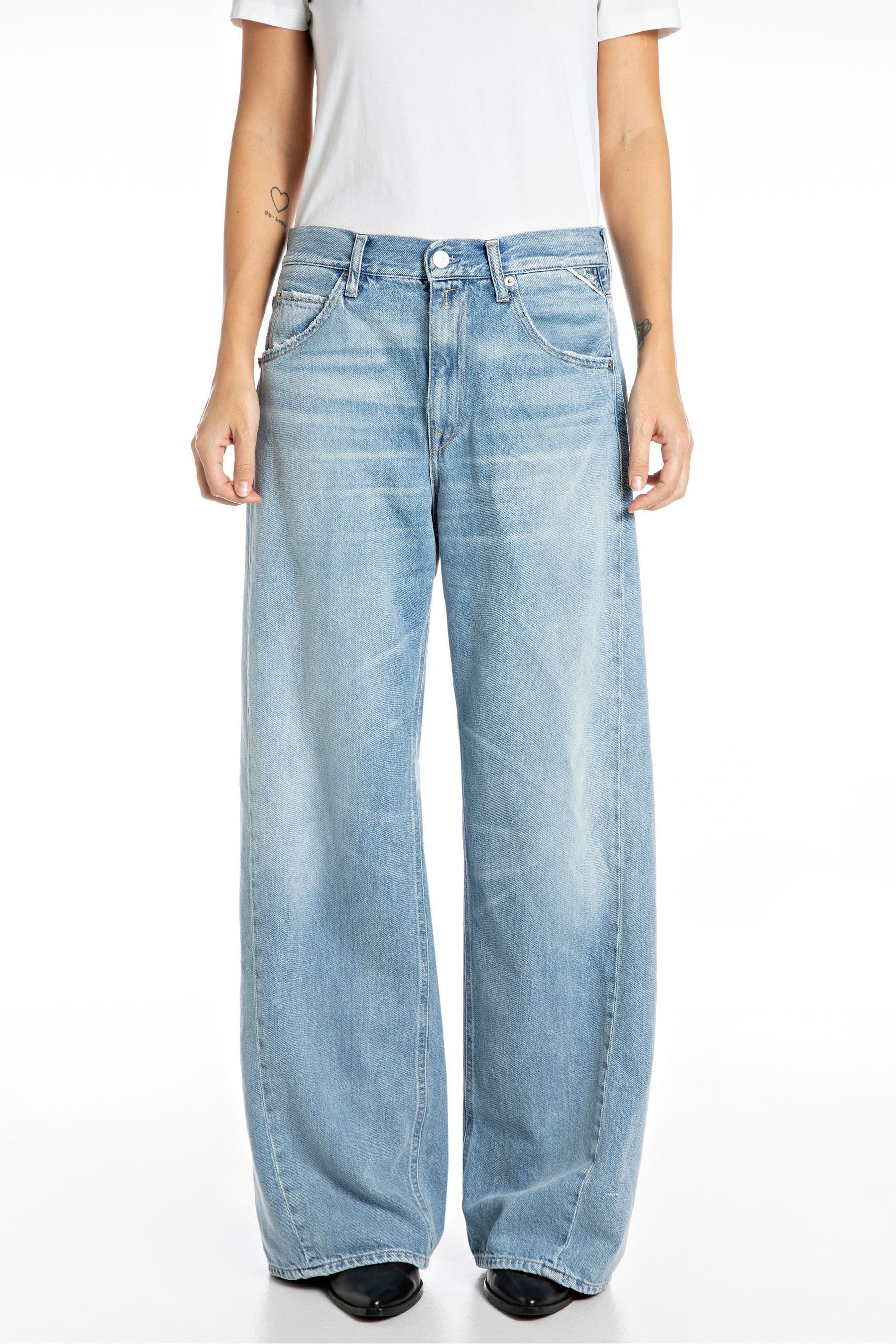 Replay Light Blue Denim Narja Baggy Jeans