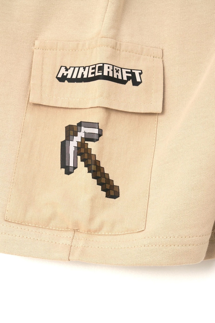 Angel & Rocket Cream Minecraft Print Pocket Shorts - Image 6 of 6