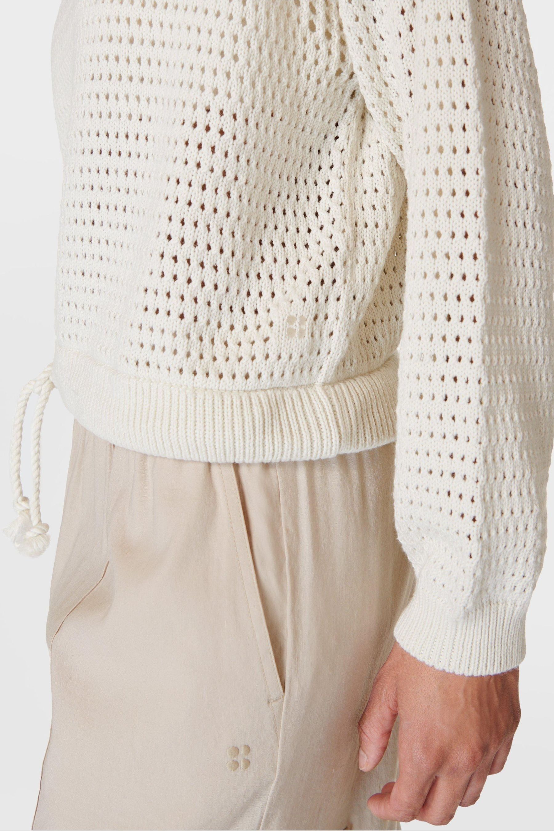 Buy Sweaty Betty Lily White Tides High Open Weave Jumper from Next Luxembourg
