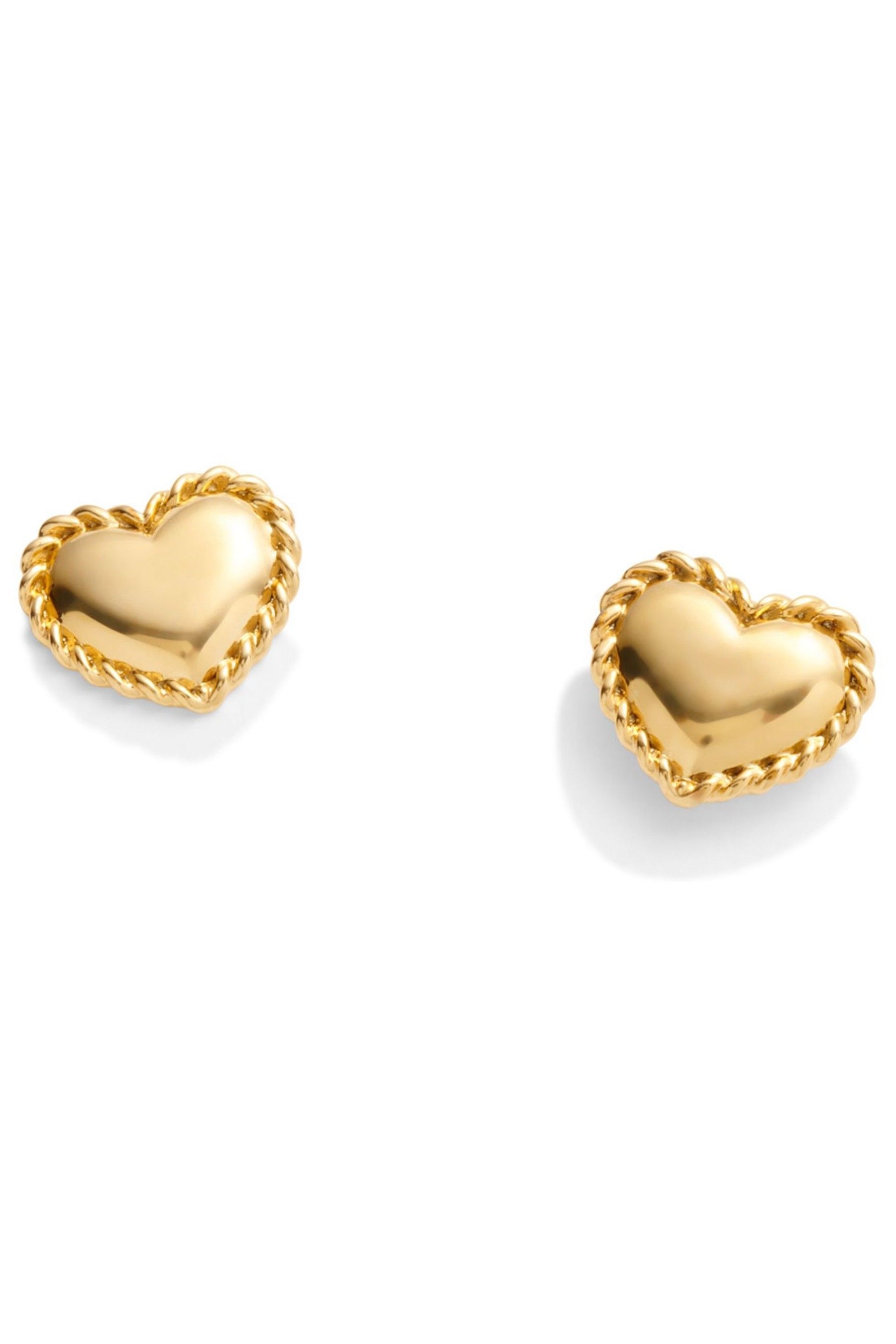 Katie Loxton Gold Tone Love Waterproof Love Heart Stud Earrings