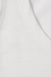Reiss White Taloulah Linen Scoop Neck Vest - Image 6 of 6