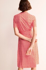 Boden Red Julia Short Sleeve Shirt Dress - Image 3 of 5