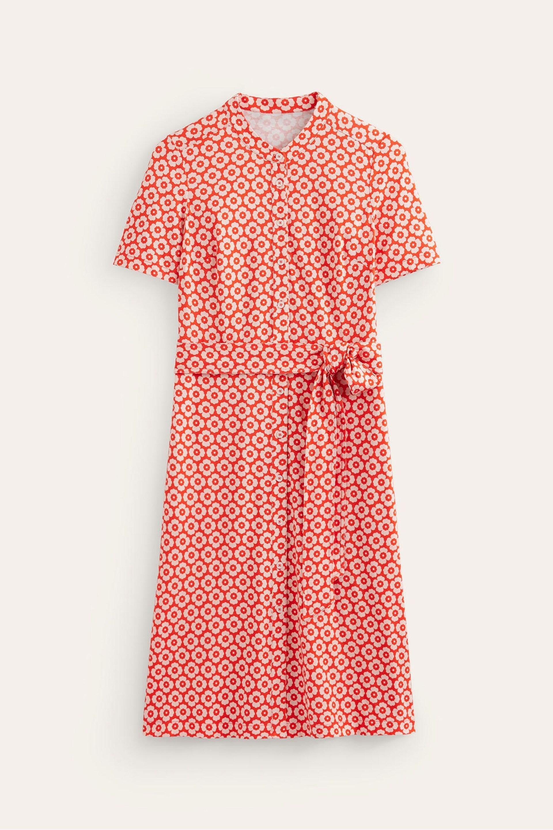 Boden Red Julia Short Sleeve Shirt Dress - Image 5 of 5